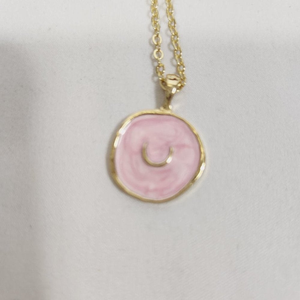 Minimalist plated coin necklace moon stars